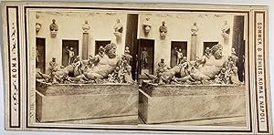 Sommer & Behles, Italie, Musée du Vatican, Statue du Nil, vintage stereo print, ca.1870