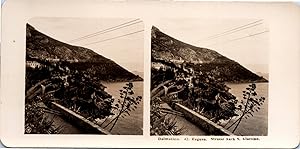 Croatie, Dubrovnik (Ragusa), Route vers San Giacomo, Vintage print, ca.1900, Stéréo