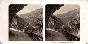 Bosnie-Herzégovine, Jajce, Route, Vintage print, ca.1900, Stéréo