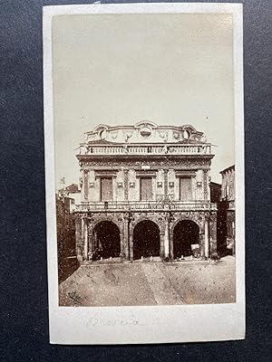 Italie, Brescia, Palazzo della Loggia , vintage albumen print, ca.1880