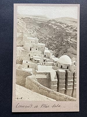 Jérusalem, Monastère de Mar Saba, vintage albumen print, ca.1870