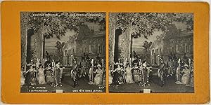 France, Paris, Le théâtre des Bouffes Parisiens, Vintage print, circa 1900, Stéréo