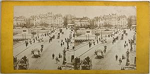 France, Paris, Pont Neuf, Vintage print, circa 1880, Stéréo