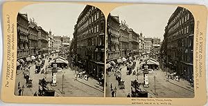Autriche, Vienne, Légendaire rue Graben, Vintage print, circa 1900, Stéréo