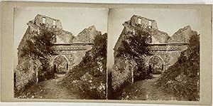 République Tchèque, ?ebrák, Ruines du Premier Château, vintage stereo print, ca.1900