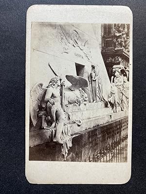 Italie, Venise, Monument à Antonio Canova, vintage albumen print, ca.1870