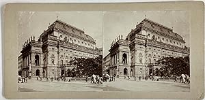 République Tchèque, Prague, Théâtre National, vintage stereo print, ca.1900