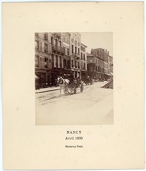France, Nancy, scène de rue, avril 1890