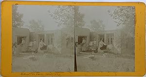 France, Vitrolles, La Lessive, Vintage print, circa 1900, Stéréo