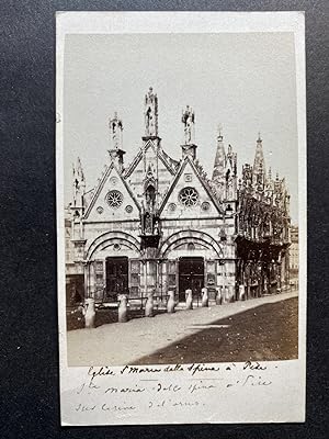 Van Lint, Italie, Pisa, Église Santa Maria della Spina, vintage albumen print, ca.1870