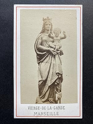 Marseille, la Vierge de la Garde, vintage albumen print, ca.1870