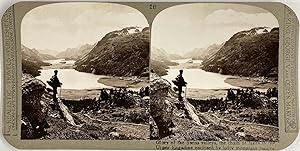 Suisse, Engadine, Chaîne de Lacs, vintage stereo print, ca.1900