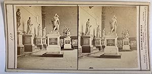 Bernoud, Italie, Florence, Offices, Loggia, vintage stereo print, ca.1860