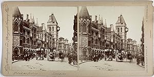 England, London, Royal Courts of Justice, vintage stereo print, ca.1900