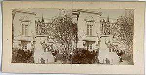 France, Paris, Exposition Universelle de 1900, Monument à la Campagne de Madagascar, vintage ster...