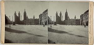 République Tchèque, Hradec Králové, Velké nám?stí, Grande Place, vintage stereo print, ca.1900