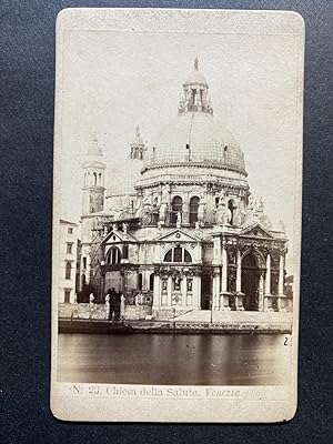 Italie, Venise, Basilique Santa Maria della Salute, vintage albumen print, ca.1870
