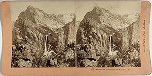 Kilburn, USA, Yosemite Valley in Winter, vintage stereo print, 1897