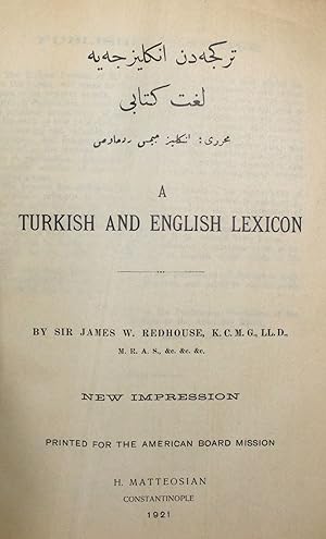 A Turkish and English Lexicon