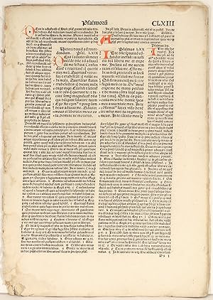 Seven leaves from Biblia cum postillis Nicolai de Lyra