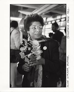 Four original photographs of Alice Walker in 1982
