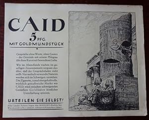 Werbeblatt 8: Caid 5 Pfg. mit Goldmundstück.