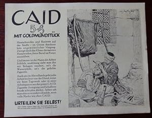 Werbeblatt 15: Caid 5 Pfg. mit Goldmundstück.