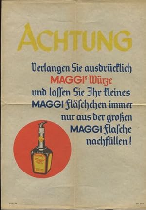 Werbeblatt der Maggi-Gesellschaft 1936. Beiliegend: Antwortbrief der Maggi-Gesellschaft vom 21.9....