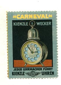 Reklamemarke: Carneval Kienzle-Wecker.