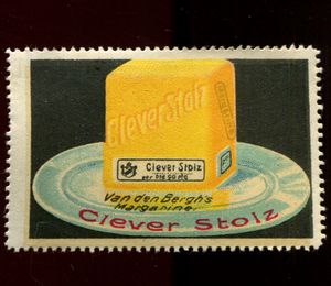 Reklamemarke: Clever Stolz Margarine.