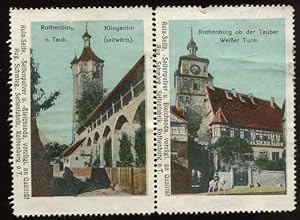 Reklamemarke: 2 Marken: Klingentor (seitwärts) und Weißer Turm.