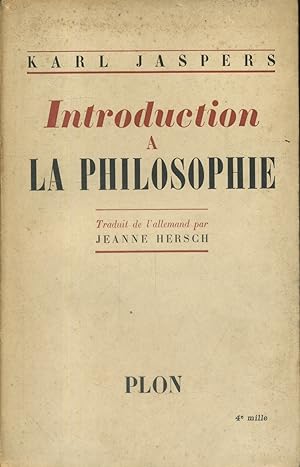 Introduction à la philosophie.