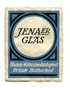 Reklamemarke: Jenaer Glas.