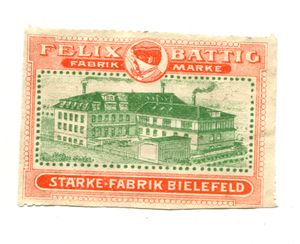 Reklamemarke: Felix Battig Fabrik-Marke.