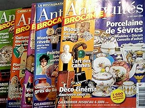 Antiquité brocante, Arts et traditions. 7 numéros de l'année 2004. Numéros 75 à 81. Mai à décembr...