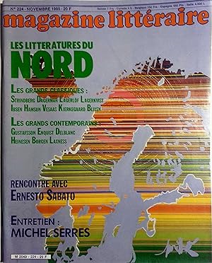 Magazine littéraire N° 224. Littératures du Nord. Novembre 1985.