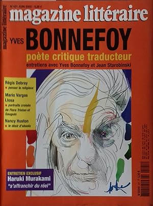 Magazine littéraire N° 421. Yves Bonnefoy, poète, critique, traducteur. Entretiens avec Yves Bonn...