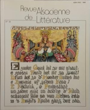 Revue alsacienne de littérature N° 36. 4e trimestre 1991.