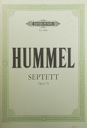 Septett (Septet), Op.74, Flöte, Oboe, Horn, Viola, Violoncell, Contrabass & Pianoforte, Piano Sco...