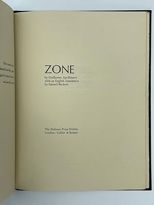 Zone With an English translation by Samuel Beckett.