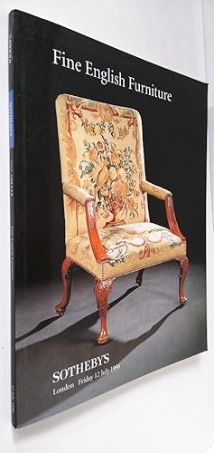 Fine English Furniture Southeby's Auction Catalogue 12th July 1996 London