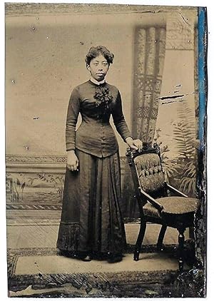 Full length Tintype of Attractive African American Woman