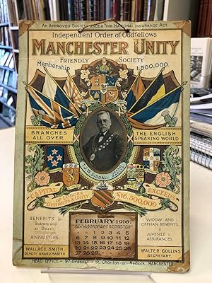 Independent Order of Oddfellows Manchester Unity Friendly Society 1916 Calendar