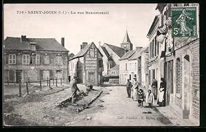 Carte postale Saint-Jouin, La rue Beaumesnil