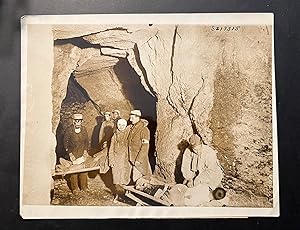 [Tired, Wounded, and Underground.] World War I Photograph.