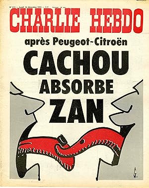 "CHARLIE HEBDO N°213 du 16/12/1974" Gébé : CACHOU ABSORBE ZAN