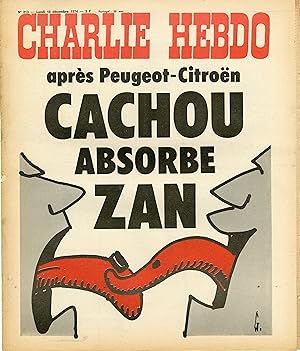 "CHARLIE HEBDO N°213 du 16/12/1974" Gébé : CACHOU ABSORBE ZAN