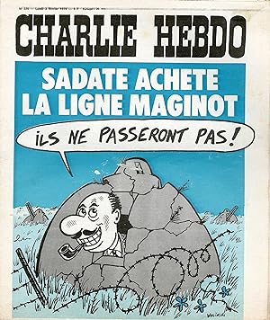 "CHARLIE HEBDO N°220 du 3/2/1975" WOLINSKI : SADATE ACHÈTE LA LIGNE MAGINOT