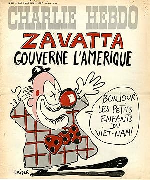 "CHARLIE HEBDO N°229 du 3/4/1975" REISER : ZAVATTA GOUVERNE L'AMÉRIQUE