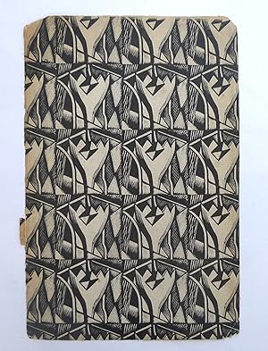 Two period samples of Curwen Press paper 'Crocus pattern' designed by Paul Nash in 1925.